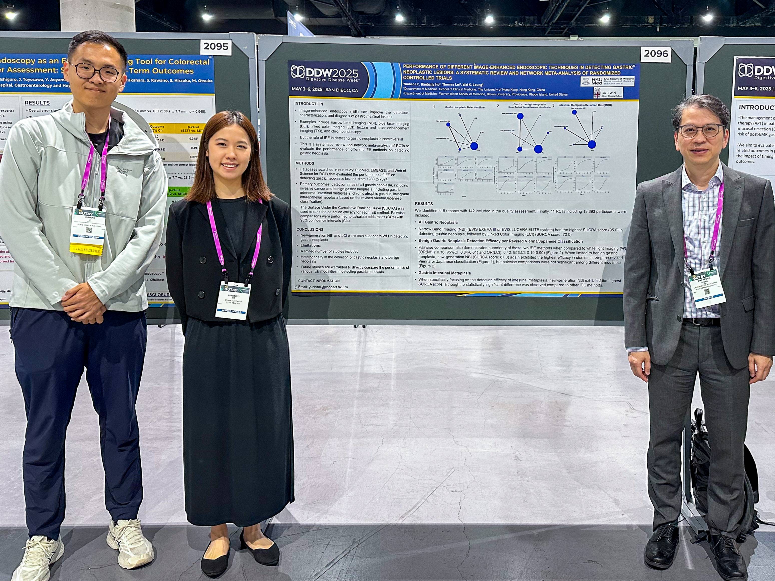 Professor Leung Wai-keung, Yunhao Li and Dr Kimberly Ho, the HKUMed research team
